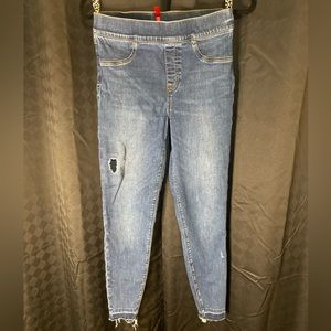 Spanx distressed skinny jeans